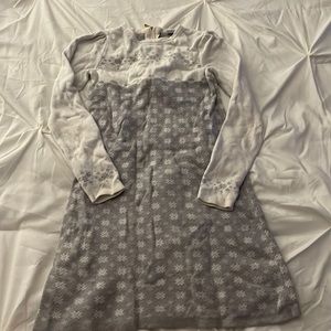 Girls Janie and Jack snowflake sweater dress. Size 7.